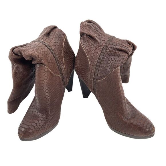 Carlos by Carlos Santana Infatuation crocodile embossed leather boots knee high - Picture 4 of 11